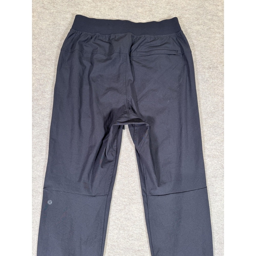 Lululemon Pants Mens Small Black Woven Jogger Elastic Waist Pockets Athletic - Picture 6 of 15